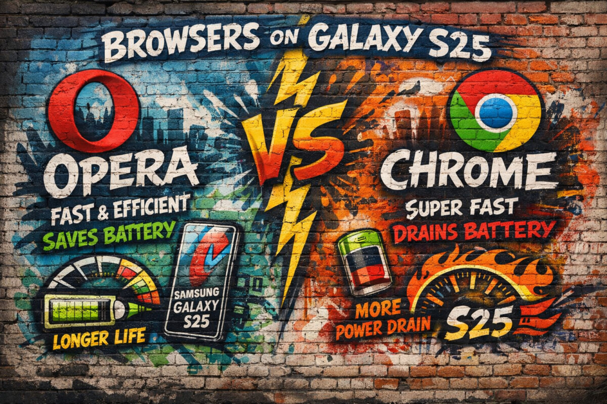 Opera vs Chrome on Samsung Galaxy S25